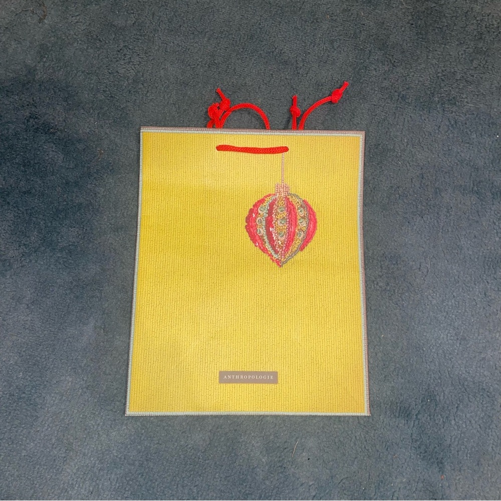 ONE ☝️ Anthropologie Vibrant Yellow and Red Gift Bag